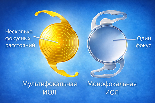 Виды хрусталиков при катаракте